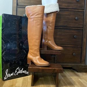 NEW Sam Edelman fur lined riding boots